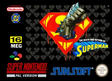 Death and Return of Superman, The (Europe) box cover front